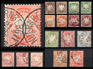 1870-90 Bavaria, Germany (Canceled, CV $100)