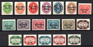 1920 Weimar Republic, Germany, Official Stamps (Mi. 34 - 51, Full Set)