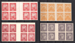 1921 RSFSR, Russia, Gutter Blocks (MNH)