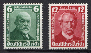 1936 Third Reich, Germany (Mi. 604 - 605, Full Set, CV $20, MNH)
