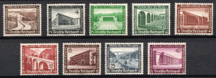 1936 Third Reich, Germany (Mi. 634 - 642, Full Set, CV $100, MNH)