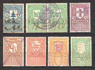 Estonia Baltic Fiscal Revenue Group of Stamps (Cancelled)
