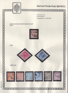 1895-1900 Berlin - Germany Local Post, Private City Mail, Small Stock of Valuable stamps (Canceled)
