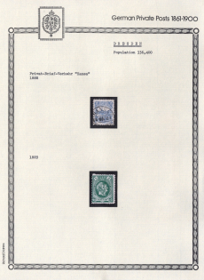 1888-89 Dresden - Germany Local Post, Private City Mail, Small Stock of Valuable stamps