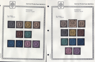 1863 Hamburg - Germany Local Post, Private City Mail, Small Stock of Valuable stamps