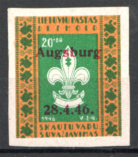 1946 Lithuania Baltic Scouts States Dispaced Persons Camp Ausburg (Signed, MNH)
