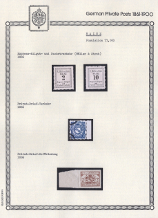 1886 Mainz - Germany Local Post, Private City Mail, Small Stock of Valuable stamps