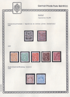 1886-96 Metz - Germany Local Post, Private City Mail, Small Stock of Valuable stamps