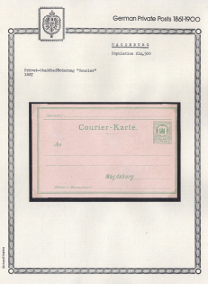 1887 Magdeburg - Germany Local Post, Private City Mail, Postal Stationery, Mint