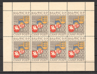 1946 Baltic Dispaced Persons Camp Schongau Expostition Block Sheet (MNH)