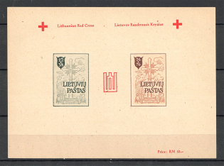 Lithuania Baltic Dispaced Persons Camp Augsburg Block Sheet (Imperf)