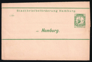 1887 Hamburg - Germany Local Post, Private City Mail, Postal Stationery, Mint