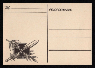 1939 Third Reich Propaganda, Nazi Germany, Military Postcard, Mint