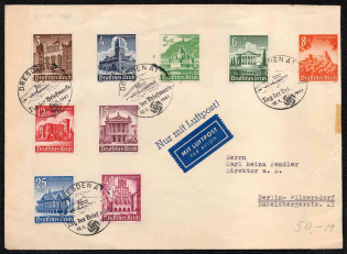 1941 Third Reich, Germany, Cover Dresden - Berlin, Airmail (Mi. 751 - 759, CV $60, Special Cancellation)