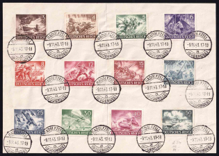 1943 Third Reich, Germany, Wehrmacht (Mi. 831 - 842, Full Set, Radolfzell Postmark)