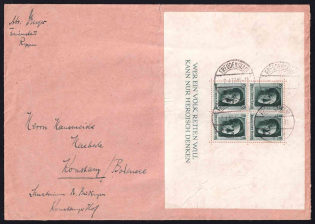 1937 Third Reich, Germany, Cover from Freudenstadt (Mi. Bl. 7, CV $+++)