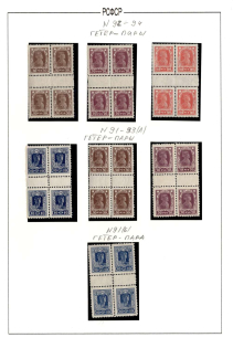 1923 RSFSR, Russia, Gutter-Blocks (MNH)