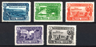 1949 20th Anniversary of Tadzhik SSR, Soviet Union, USSR (Full Set, MNH)