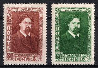 1948 100th Anniversary of the Birth of Surikov, Soviet Union, USSR (Full Set, MNH)