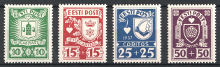 1937 Estonia (Mi. 127-130, Full Set, CV $50)