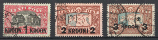 1930 Estonia (Mi. 87-89, Full Set, Canceled, CV $90)