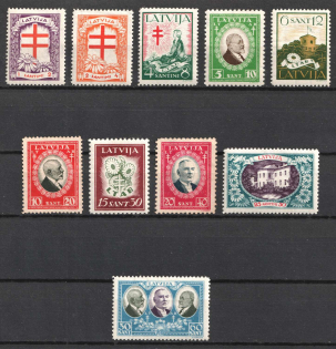 1930 Latvia (Mi. 161-170, Full Set, CV $30)