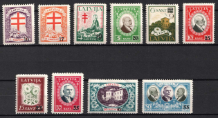 1931 Latvia (Mi. 180-189, Full Set, CV $130)