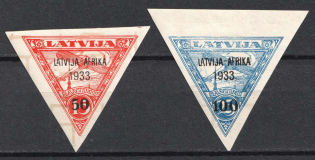 1933 Latvia, Airmail (Mi. 223Z - 224Z, Unpriced CV $+++)