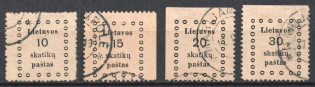 1919 Lithuania (Mi. 9-12, Full Set, Canceled, CV $50)
