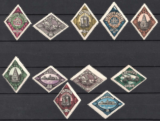 1923 Lithuania (Mi. 196-203, 205-207, CV $50)