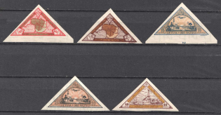 1932 Lithuania, Airmail (Mi. 324B-328B, CV $30)