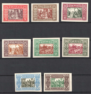 1932 Lithuania (Mi. 332B-339B, CV $40)