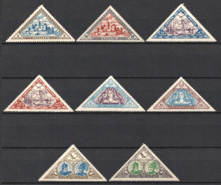 1933 Lithuania, Airmail (Mi. 348A - 355A, Full Set, CV $70)