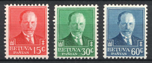 1934 Lithuania (Mi. 391-393, Full Set, CV $50, MNH)