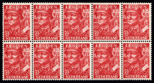 1942 7.5+2.5c Dutch Legion, Netherlands, Block (Mi. 402, MNH)