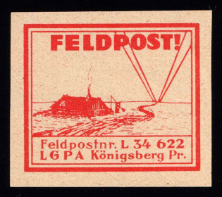 1937-45 Konigsberg, Air Force Post Office LGPA, Red Cross, Military Mail Fieldpost Feldpost, Germany (Signed, MNH)