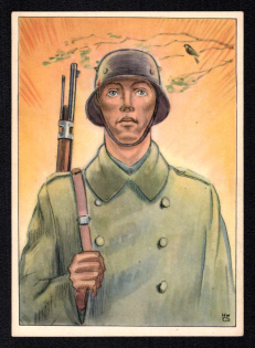 'Wehrmacht', WWII German Propaganda, Postcard, Author H. W. Gipser