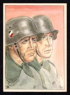 'Wehrmacht', WWII German Propaganda, Postcard, Author H. W. Gipser
