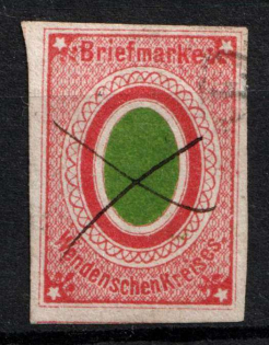 1871 2k Wenden, Livonia, Russian Empire, Russia (Kr. 8, Sc. L6, Pen Cancel)