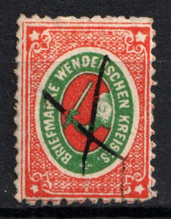 1872 2k Wenden, Livonia, Russian Empire, Russia (Kr. 9, Sc. L7, Pen Cancel, CV $40)