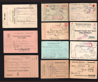 Russian Empire, Military Post, Postcards