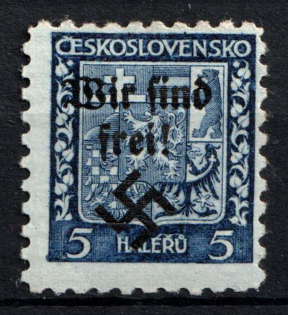 1938 5h Occupation of Rumburg, Sudetenland, Germany (Mi. 1, CV $70)