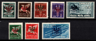 1944 Ljubljana, German Occupation, Germany, Airmail (Mi. 21 - 28, Full Set, CV $200)