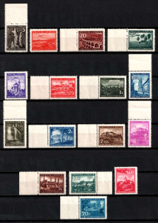 1944 Ljubljana, German Occupation, Germany (Mi. 45 - 60, Margins, Full Set, CV $520, MNH)