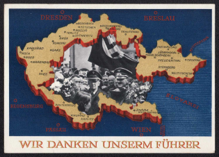 1938 For the Sudetenland Plebiscite, Third Reich, Germany, Postcard, Mint