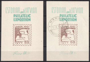 1947 Hanau, Baltic DP Camp, Displaced Persons Camp, Souvenir Sheets (Wilhelm Bl. 1, CV $230)