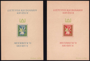 1947 Meerbeck, Lithuania, Baltic DP Camp, Displaced Persons Camp, Souvenir Sheets (Wilhelm Bl. 1, 2, CV $360, MNH)