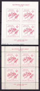 Ottawa, Ontario, Canada, Scouts, Souvenir Sheets, Scouting, Scout Movement, Cinderellas, Non-Postal Stamps