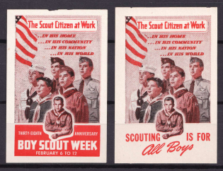 United States, Scouts, Scouting, Scout Movement, Cinderellas, Non-Postal Stamps (MNH)