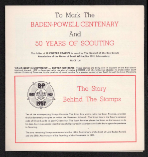 1957 United States, Scouts, Booklet, Souvenir Sheet, Scouting, Scout Movement, Cinderellas, Non-Postal Stamps (MNH)